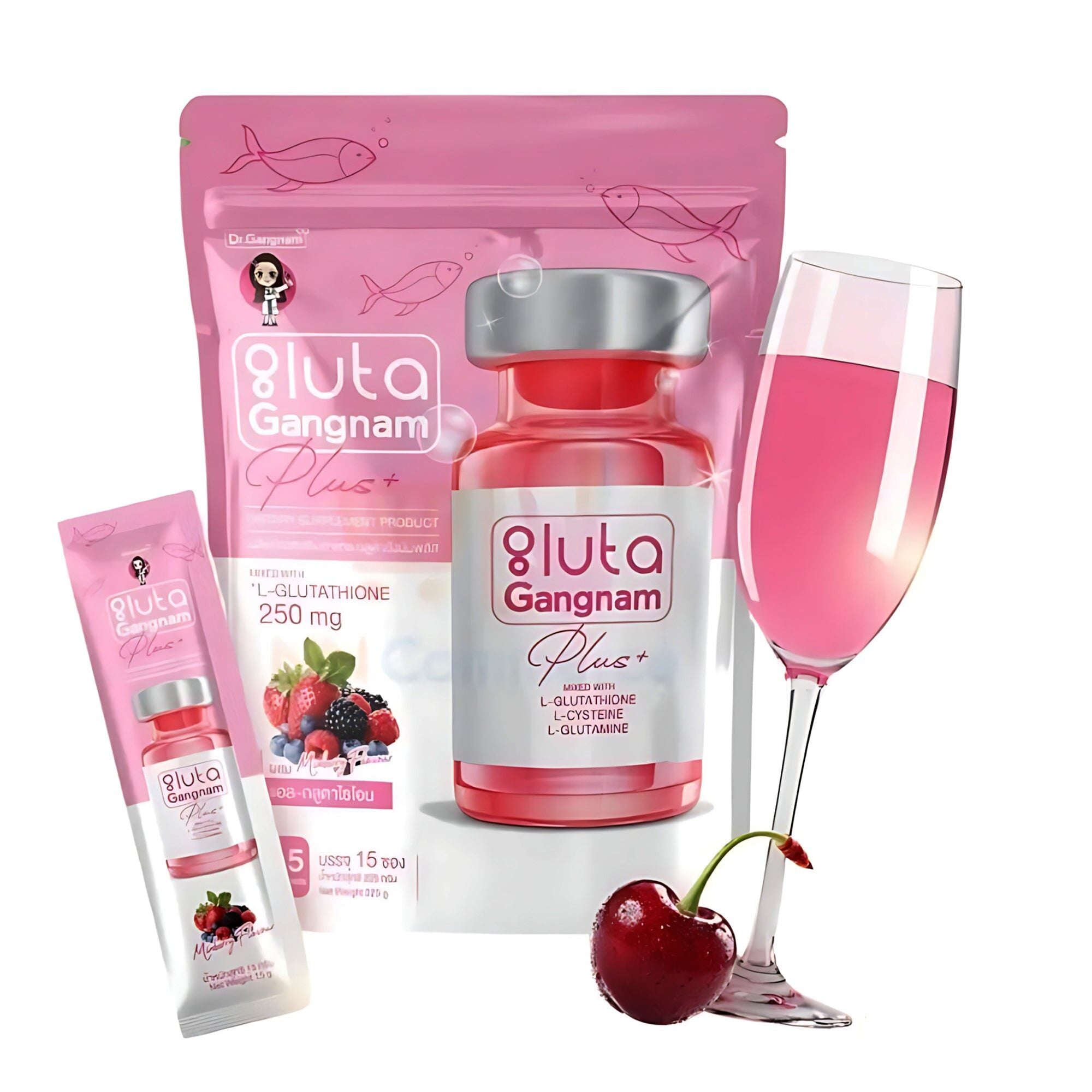 Gluta Gangnam Plus+ L-Glutathione Drink Mix (15 Sachets)