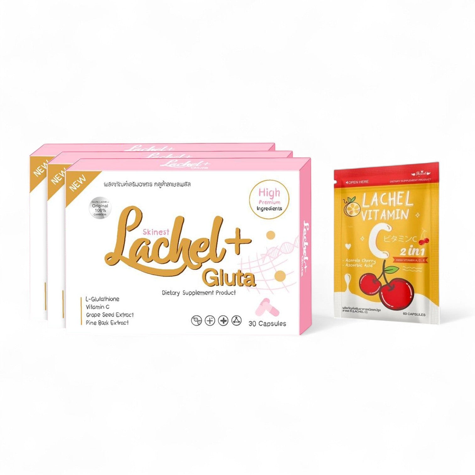 Gluta Lachel+ & Lachel Vitamin C Bundle