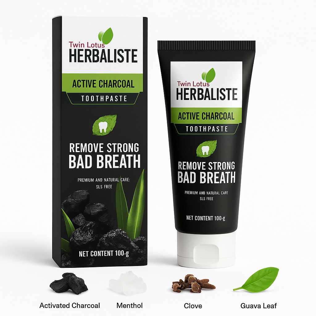 Twin Lotus Herbaliste Active Charcoal Toothpaste